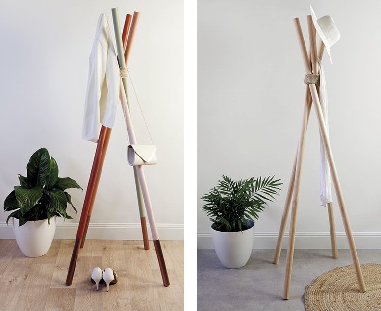 Timber discount coat stand